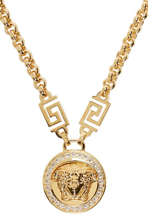 medalion versace|versace medallion chain necklace.